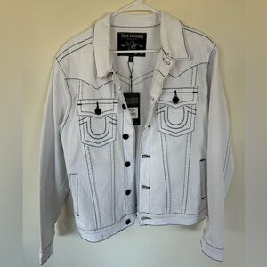 True Religion White Denim Jacket brand new